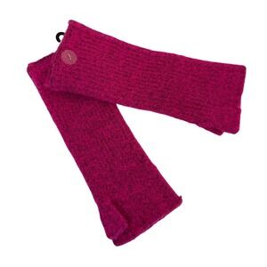Open Edit Pink Knit Fingerless Gloves Arm Warmers One Size